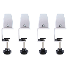 2 Pcs Office Desk Divider Clamp Privacy Screen Clip Holder -Silver