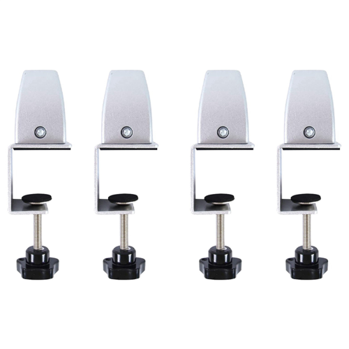 2 Pcs Office Desk Divider Clamp Privacy Screen Clip Holder -Silver