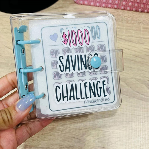 Money Saving Binder, Savings Challenges Book with Envelopes 1