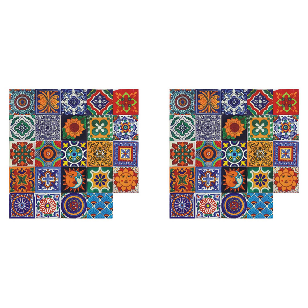 48Pcs Self Adhesive Mosaic Brick Tile 3D Sticker Kitchen -10X10cm 4712582750513