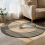 2X Japanese Style Woven Carpet Round Floor Mat (S) 2