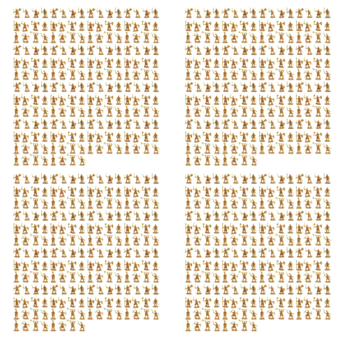 1:72 200/Set Plastic Ancient Figures Toy Gold