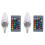 2X 3W Smart E12 RGB LED Color Bulb with 24 Candle Remote Control 1