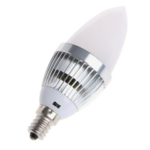 2X 3W Smart E12 RGB LED Color Bulb with 24 Candle Remote Control 1