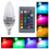 2X 3W Smart E12 RGB LED Color Bulb with 24 Candle Remote Control 3