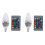 3W Smart E14 Colorful Change Color Bulb with Button Milky Lampshade 1