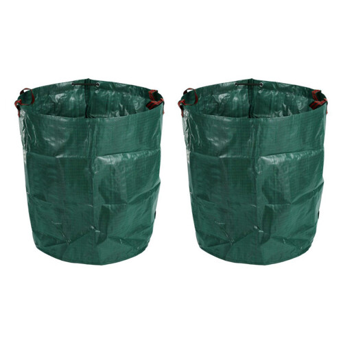 2X 270L Garden Waste Bag Large Strong Waterproof Reusable Foldable