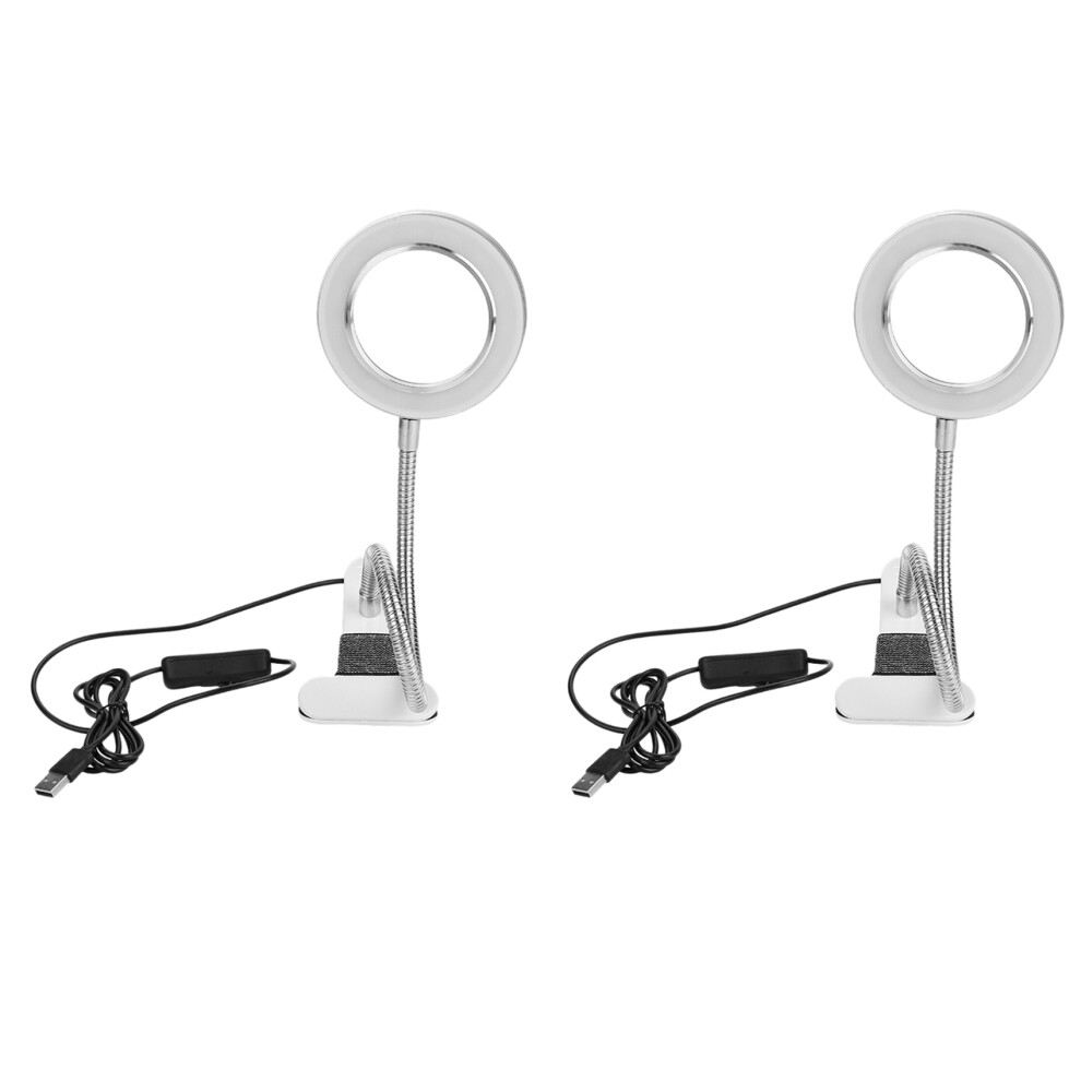 Light 8X Magnifying Glass Beauty Nail Salon Tattoo Magnifier Lamp