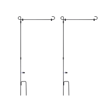 Garden Flag Stand Metal Garden Flag Pole Holder with Flag Stopper