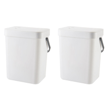 1.3 Gallon Kitchen Compost Bin Trash Can with Lid Trash Can White