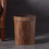 Retro Wood Grain Trash Can Living Room Kitchen Trash Can 5