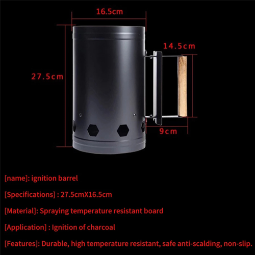 Barbecue Tools Charcoal Ignition Barrels Bamboo Chimney 1