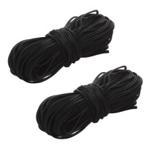 18m Cordon En Cuir Suede 2mm Noir DIY Deco