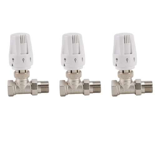 3X 3/4Inch Brass Thermostatic Radiator Valve Straight Type DN20