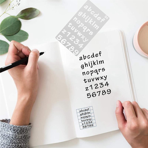 12 Pcs Alphabet Stencils Reusable Letter Painting Stencils Plastic 2