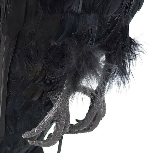 Realistic Hanging Dead Crow Decoy Extra Large Black Feathered Crow 2