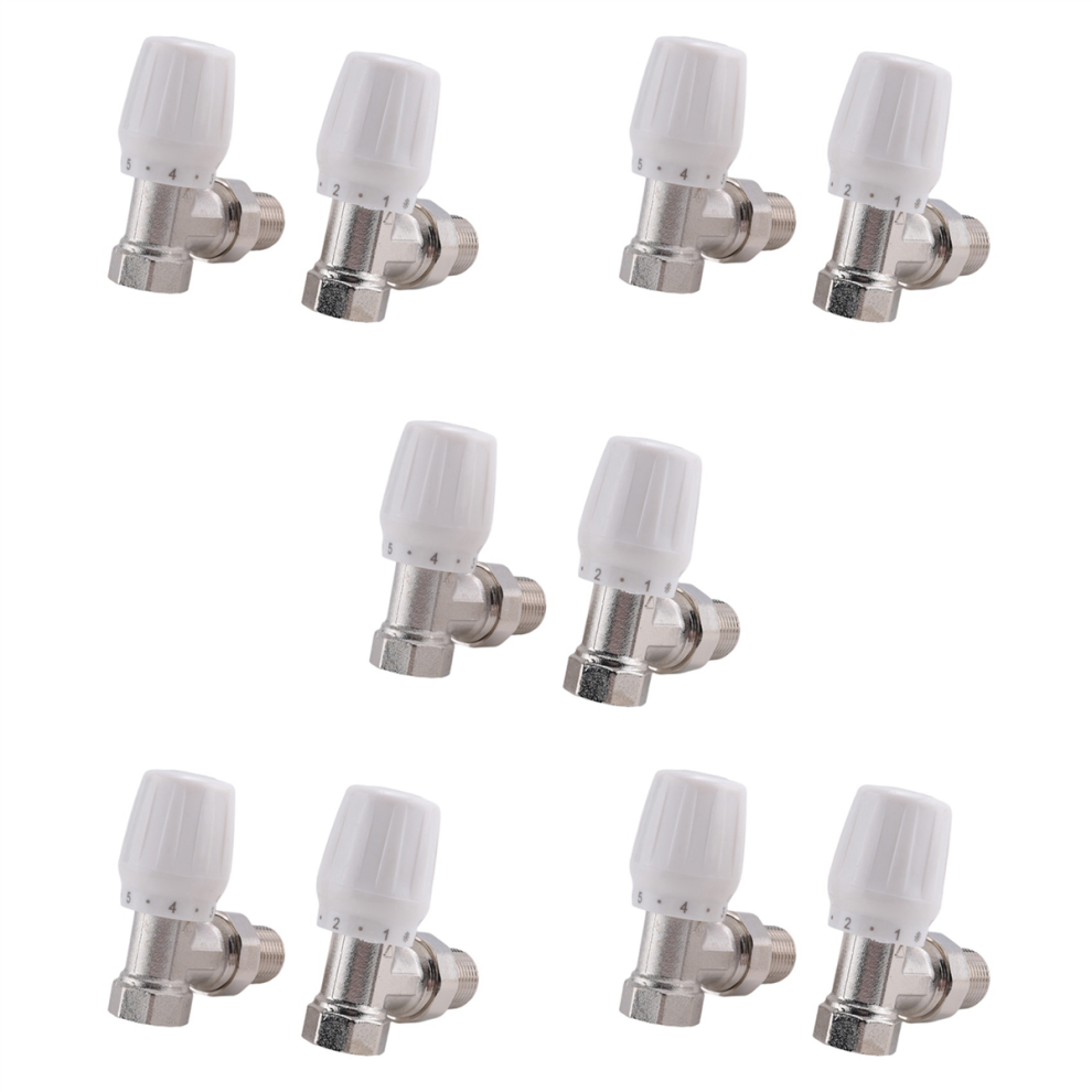 Thermostatic Radiator Valve 2Pcs 15Mm X 1/2Inch Thermostatic Angle 4711515502250