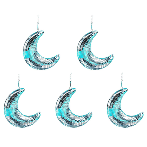Disco Ball Moon Shaped Disco Balls Decor for Bar, Hanging Disco Decor