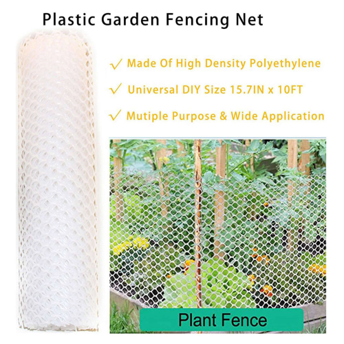 Plastic Chicken Wire Fence Mesh,Fencing Wire White 1