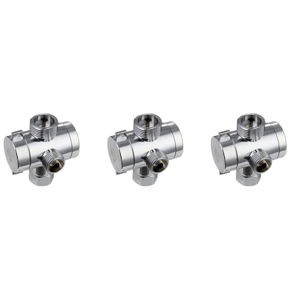 Abs Chrome 3 Way Diverter Hose Fitting T Shape Adapter Connector 4711515511153