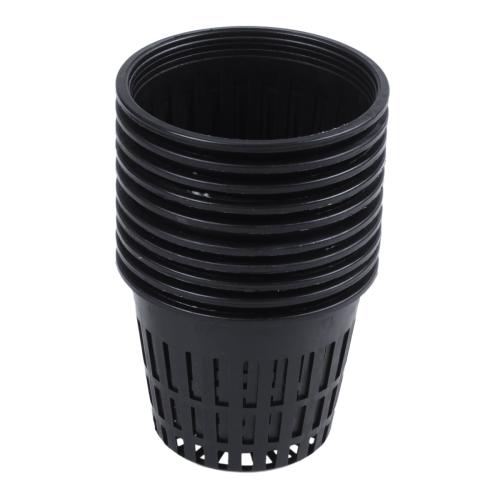 10pcs 3 inch Mesh Pot Net Planting Basket Hydroponic Black 1