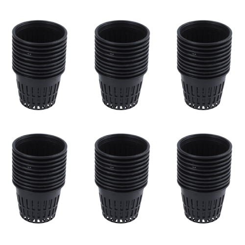 10pcs 3 inch Mesh Pot Net Planting Basket Hydroponic Black