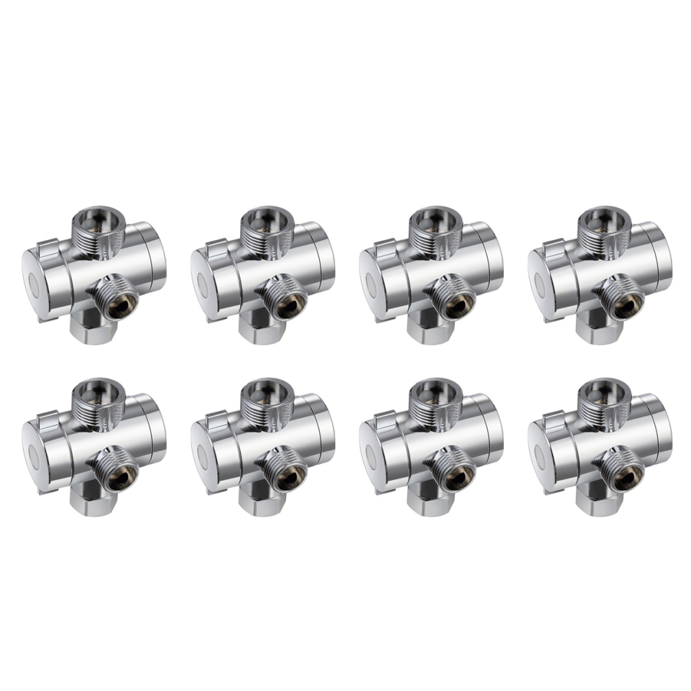 Abs Chrome 3 Way Diverter Hose Fitting T Shape Adapter Connector 4711515511122