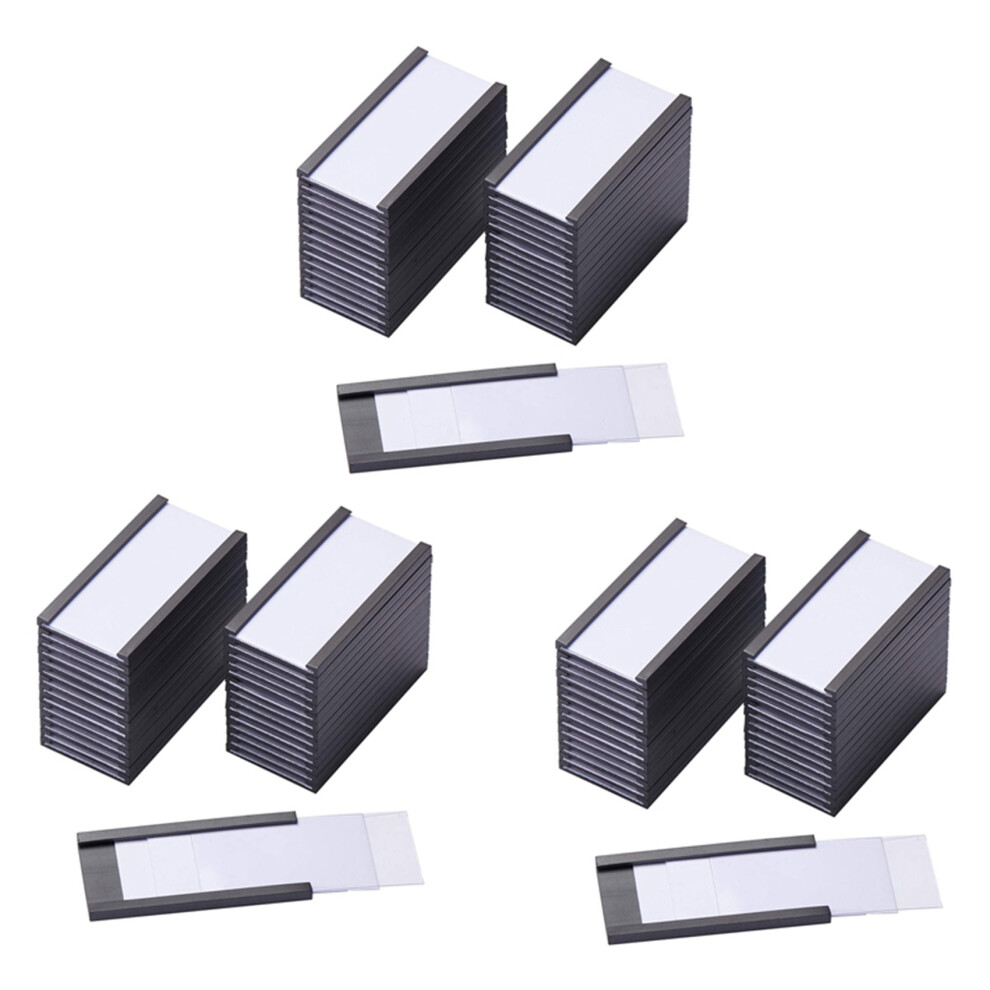 50Pcs Magnetic Label Holders with Data Card Holders (1 x 2 Inch)-image-OPC-PJ8ZRG5-NEW