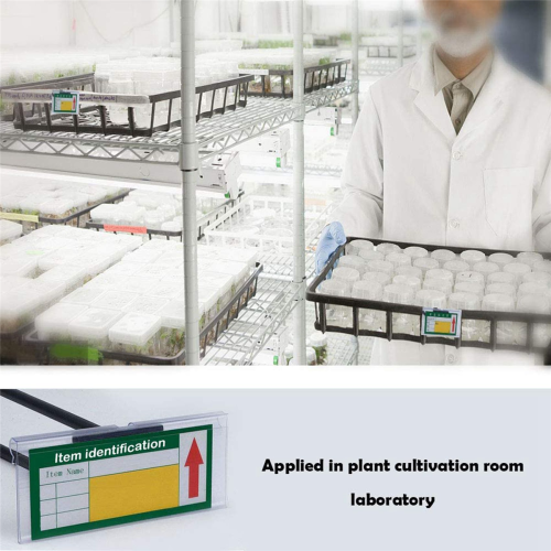 100Pcs Clear Plastic Label Holders for Wire Shelf Retail Price Label 2