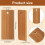 100Pcs 45X20Mm Rectangle Wooden Tags for Keychain Rings 4