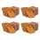 100Pcs 45X20Mm Rectangle Wooden Tags for Keychain Rings 1