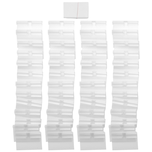 50Pcs Clear Plastic Label Holder Price Tag, for Storage Bins Labels 2