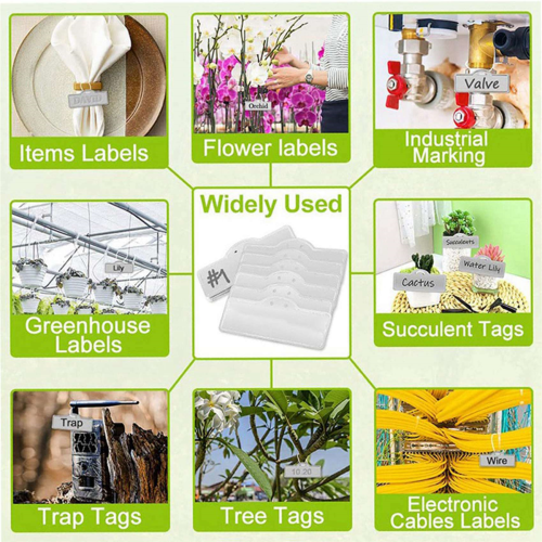 50PCS Aluminum Plant Labels Tree Double-Sided Tags 2