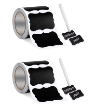 Wavy Shape Chalkboard Labels ,Erasable Reusable Rectangle Blackboard
