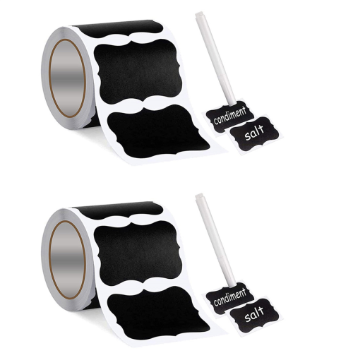 Wavy Shape Chalkboard Labels ,Erasable Reusable Rectangle Blackboard