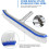 18 Inch Swimming Pool Cleaning Pole Brush Head Replacement Brush,Blue 4