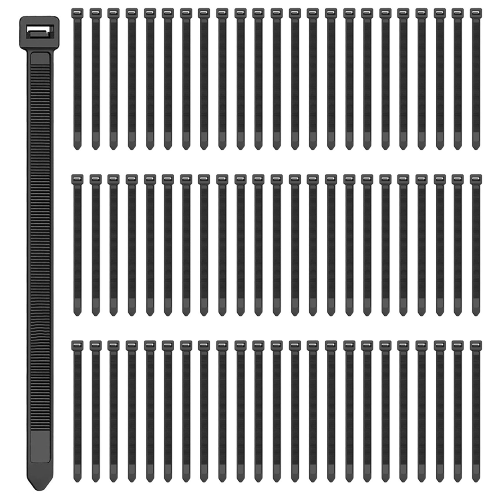 Zip Ties 12 Inch Zip Ties With 120 Pounds Tensile Strength, 100 Pcs 4711515527529