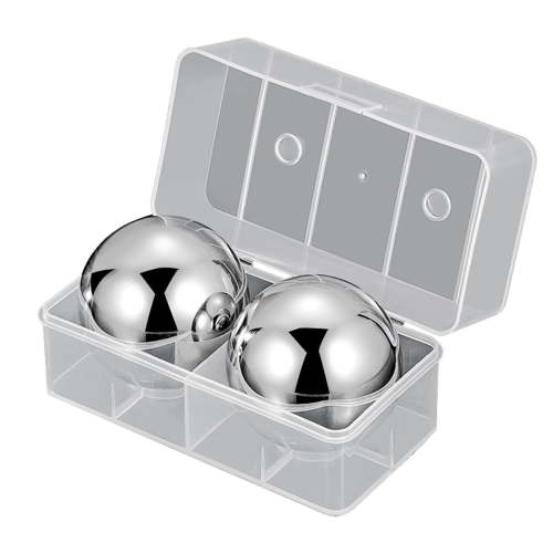 2Pcs Stainless Steel Cubes Quick-freeze Balls Whiskey Round Utensils 1