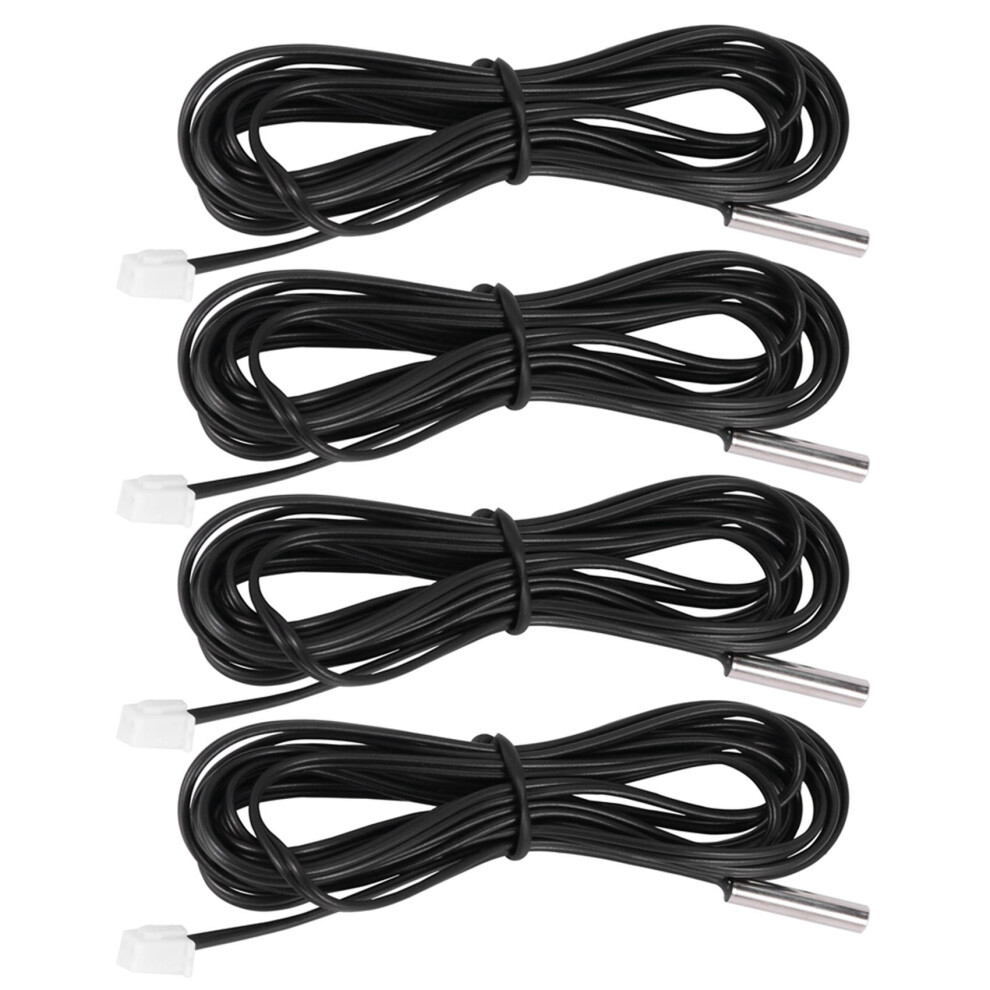 2M Thermistor Temperaturfuehler Wasserdichte Sonde Draht Schwarz