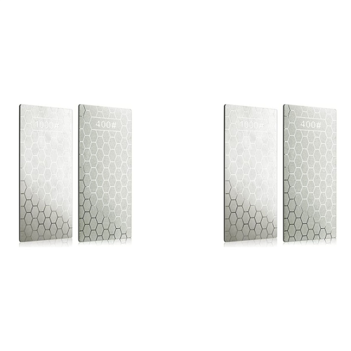 2PCS Diamond Sharpening Stone, Whetstone with Base(400/1000 Grit)