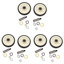 2PCS Dryer Drum Support Roller and Shaft