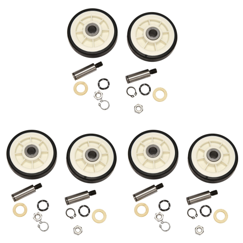 2PCS Dryer Drum Support Roller and Shaft