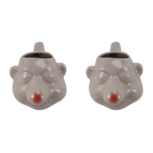 Cermic Big Nose Egg Divider Cartoon Egg Yolk Separators Handle Filter