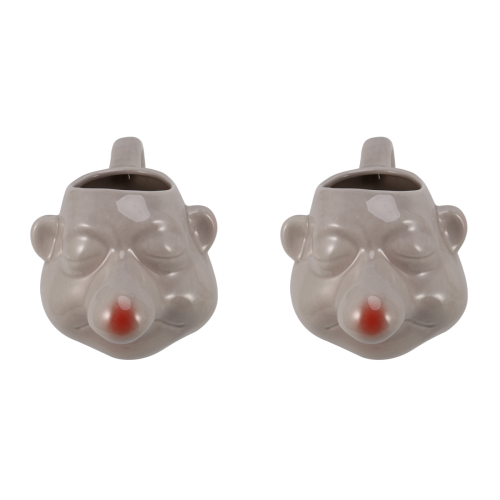 Cermic Big Nose Egg Divider Cartoon Egg Yolk Separators Handle Filter