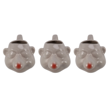Cermic Big Nose Egg Divider Cartoon Egg Yolk Separators Handle Filter