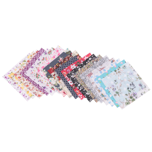Fabric Patchwork Craft Batiks Mixed Squares Bundle,10 x 10cm, 50-Pack 1
