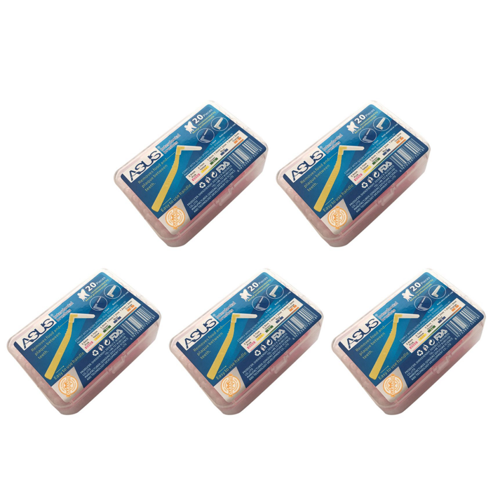 20Pcs/Box L-type 0.6MM Orthodontic Toothbrush Interdental Brush