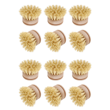 6 Pcs Replacement Brush Heads Wooden Cleaning Dish Brush Kitchen