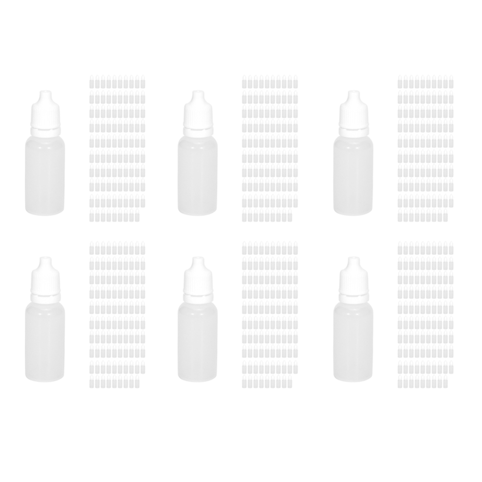 100PCS 15Ml Squeezable Dropper Bottles Eye Liquid Dropper Refillable