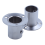 Wardrobe 25mm Tube Stainless Steel Rail Rod End Support Bracket 2pcs 4